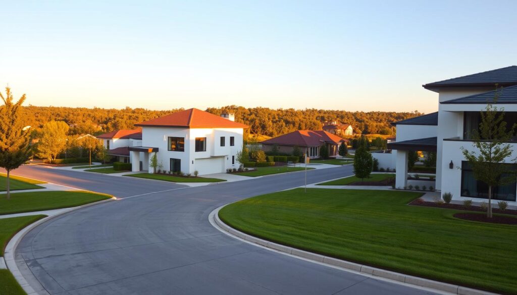 modern living in a scenic suburb