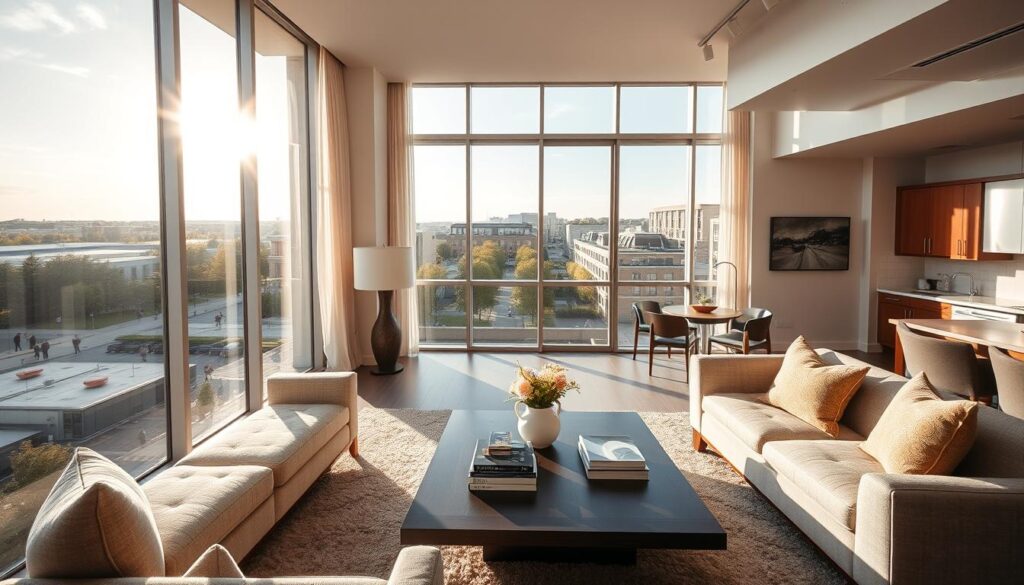 upscale apartment living near university